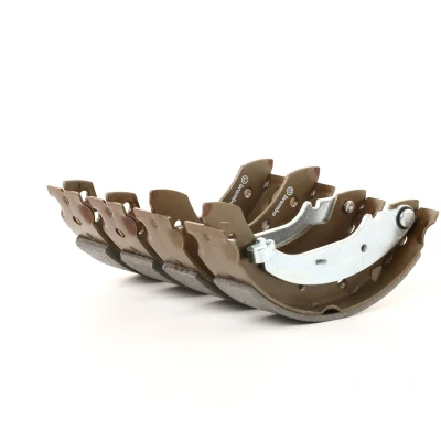 Image of 10040701 Brake Shoes BREMBO S 61 520 203mm 38mm with handbrake lever DACIA: LOGAN MCV 2, RENAULT: CLIO CITROËN: Saxo Hatchback