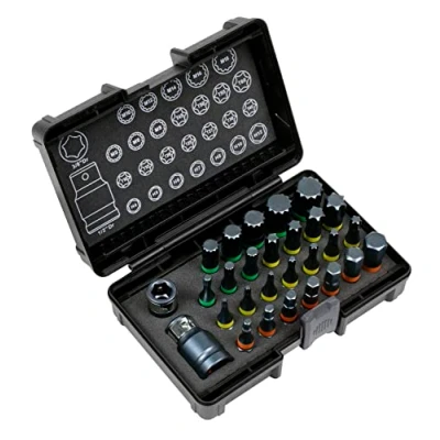 Image of Sealey Premier TRX Star*/Hex/Spline Bit Set Impact 28pc 3/8&quot; &amp; 1/2&quot;Sq Drive