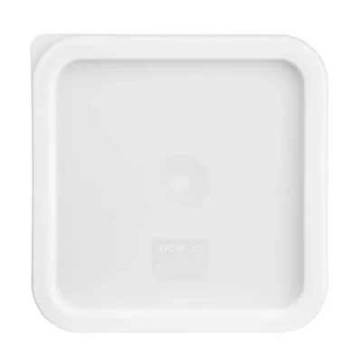 Image of Hygiplas Square Lid for Food Storage Container Medium, White, Size: 17(H) x 231(W) 231(D)mm,Temperature Range: 5 degree to 70 celsius,Durable Polycarbonate,Dishwasher &amp; Freezer Safe,CF050