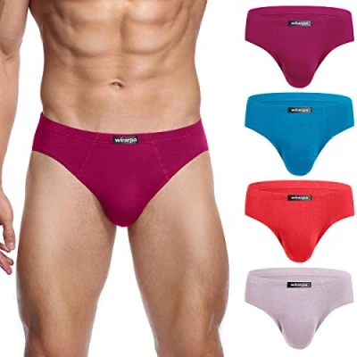 Image of wirarpa Men&#039;s Modal Briefs Underwear Super Soft Microfibre Underpants No Front Slips Covered Waistband 4 Pack XX Large
