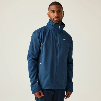 Image of Regatta Men&#039;s Water repellent Oakhowe Waterproof Jacket Moonlight Denim, Size: 3XL