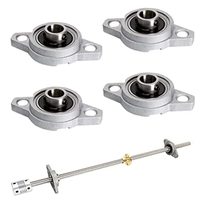 Image of 4 Pcs Self Aligning Pillow Block Zinc Alloy 12mm Bore Rhombus Flange Bearing Stand Rhombic Mini Insert for Machinery KFL Series Conveyor Systems 3D Printer Accessories