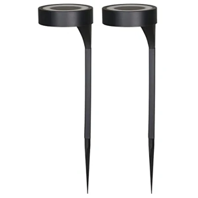 Image of Luxform Lighting AYR Solar LED Orange Up and Down Spike Garden Light (Pack of 2) 365 Days