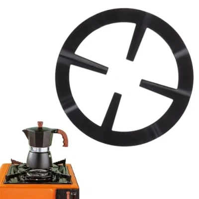 Image of TopBrewing™ Cast Iron Universal Mocha Pot Stand ☆ Reducer Ring Holder Base Trivet for Moka Expresso Coffee Heavy Duty Thick Metal Trivits Extender Gas Hob Stoves