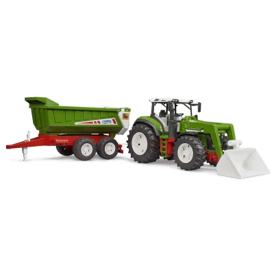 Image of Bruder ROADMAX Tractor with Loader and Tipping Trailer Toys