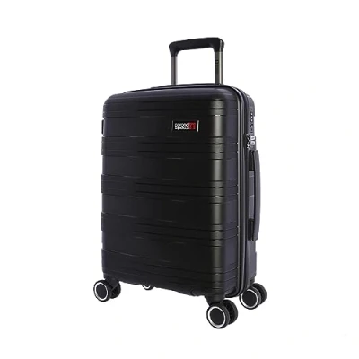 Image of Coronel Tapioca Cabin Travel Suitcases Suitcase 55 x 40 20 Sturdy Trolley Luggage for Aircraft with 4 360º Wheels and Lock, Black/White, 55x40x20 cm,