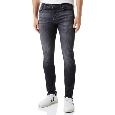 Image of Jack &amp; Jones Jjimike Jjoriginal Slim fit jeans, Men&#039;s, Size: 33x30, Black denim
