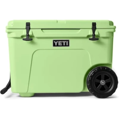 Image of YETI Tundra Haul Cool Box, Insulated Hard Cooler with Wheels, Key Lime