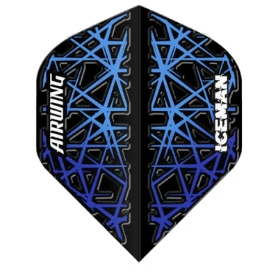 Image of RED DRAGON Airwing Unique Moulded Gerwyn Price Iceman Blue Standard Dart Flights 1 Set Per Pack (3 in total)