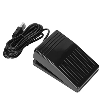 Image of Hoopoocolor USB Footswitch Pedal, Custom Multifunction Single Footswitch, Photoelectric Switch Ergonomically Designed for Gaming Zoom Transcription Key Settings Factory Tested