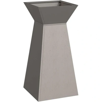 Image of vidaXL Plant Stand Weathering Steel 35 x 73 cm Metal Planter Cubic