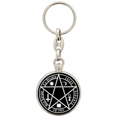 Image of Grindstore The Devil Is Living In My Flesh Keyring Black 3.5x3.5cm