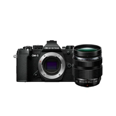 Image of OM System 5 Micro Four Thirds Camera incl. lens M.Zuiko Digital ED 12 40mm PRO II, 20 MP Live MOS Sensor, Improved Axis Image Stabilisation, Black/Black