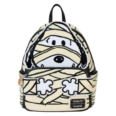 Image of Loungefly Peanuts Snoopy Mummy Glow Mini Backpack, Multi, One Size,