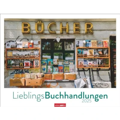 Image of Lieblings Buchhandlungen Kalender 2025: Fotokalender mit Aufnahmen der schönsten Buchhandlungen. Großartiges Geschenk für Buchliebhaber! Jahres Wandkalender 2025 im Format 34 x 44 cm.