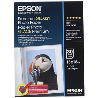 Image of Epson C13S042154 Premium Glossy photo paper 13cm x 18cm 255 g/m2 30 sheet(s) white