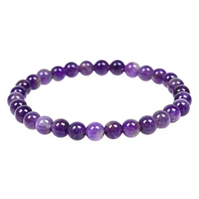 Image of MJDCB 6mm Natural Amethyst Beads Bracelet Healing Crystals Bracelets