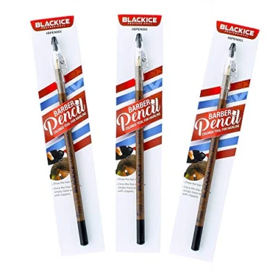 Image of Black Ice Spray Barber Pencil Edge Hairline Razor Trace (3 PACK) YOU CHOOSE WHICH 3 PACK BROWN)