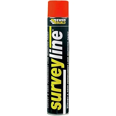 Image of 6X Everbuild Survey Spray Line Marker Paint Red 700ml