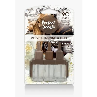Image of Perfect Scents Plug In Refill Air Freshener Compatible with 3volution Long Lasting Fragrance (1 Pack= 3X20ml) (Jasmine &amp; Oud, 1 Pack)