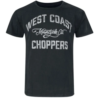 Image of WEST COAST CHOPPERS Motorcycle Co. Men&#039;s T Shirt Black Basics, Biker, Rockwear, Streetwear, black, L