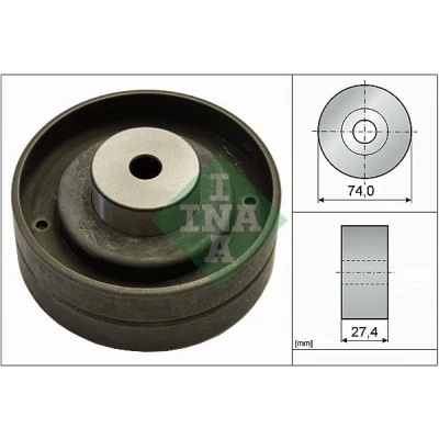 Image of 069109243B Deflection/Guide Pulley, timing belt INA 532 0051 10 74mm AUDI: Coupe B3, VOLKSWAGEN: LT 28 35 I Minibus