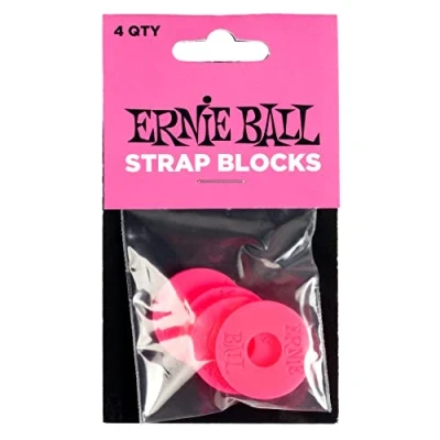 Image of Ernie Ball Strap Blocks 4pk Pink