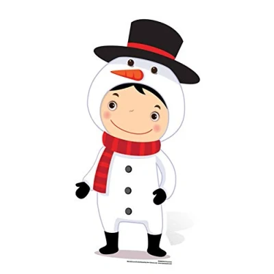 Image of Star Cutouts Ltd SC988 Mini Snowman Cardboard Cutout/Stand Up/Standee Perfect for Children&#039;s Christmas Decorations, Parties and Events Height 88cm, Multicolour