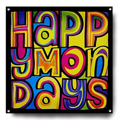 Image of Lotusworld New sign HAPPY MONDAYS METAL SIGN, MUSIC, POSTER, DECOR, SHAUN RYDER, MADCHESTER 12x12 inchs road