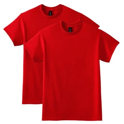 Image of Gildan Men&#039;s DryBlend Adult T Shirt, 2 Pack, Red, Large