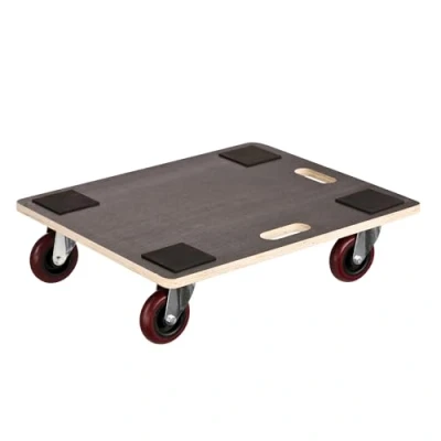Image of Move It Dolly Trolley Heavy Duty 320kg Load Capacity, 59x49cm Flat Platform Cart for Moving Appliances Furniture Equipment Black