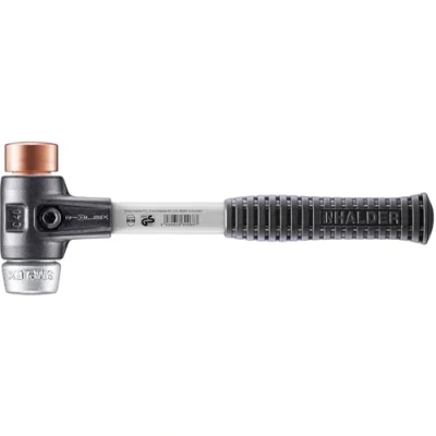 Image of Halder 3749040 Copper/Soft Metal Mallet with Fibre Glass Handle, Multi Colour, 40 mm