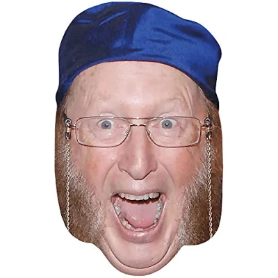 Image of John McCririck (Glasses) Celebrity Mask, Flat Card Face, Fancy Dress Mask