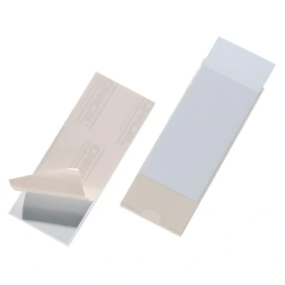 Image of Durable Pocketfix 807519 Self Adhesive Name Plate 150 x 58 mm Transparent Pack of 10