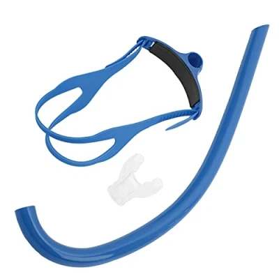 Image of FASJ Snorkel, Swim Snorkel with Silicone Mouthpiece for Swimming(blue)
