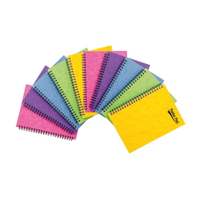 Image of Europa A5 120 Page Wire Ruled Notemaker Assorted Colour (Pack of 10)