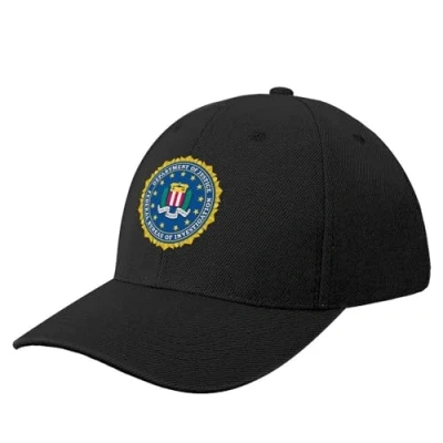 Image of DYHVVD Unisex Hat Fashion Hip Hop Baseball Cap FBI Federal Bureau of Investigation Department Justice The United States Party Hats Vintage Women&#039;s Men&#039;s Outdoor Gifts