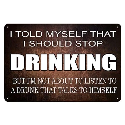 Image of Boggevi Kells Funny Beer Alcohol Sign Metal Tin Home Bar Kitchen I Should Stop Drinking signs Poster Gift 200mm x 300mm TPH0060