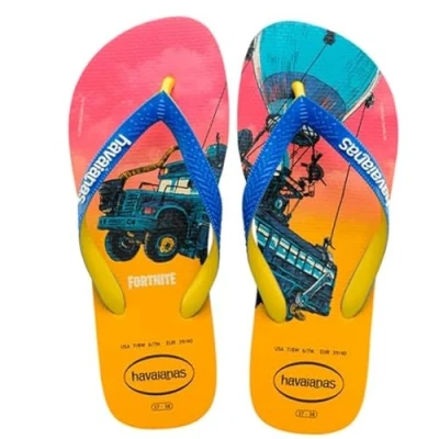 Image of Havaianas Unisex Adults Fortnight Flip Flops Citrus Yellow 11/12 UK