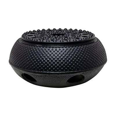 Image of Spetebo Cast Iron Teapot Warmer, Black 13.5 cm, Japanese Style Tea Cosy Warmer with Removable Lid Suitable for Iron, Glass, Ceramic, Clay and Teapots