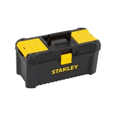 Image of Stanley STST1 75517 Essential 16&quot; Toolbox with Plastic Latches, Black/Yellow