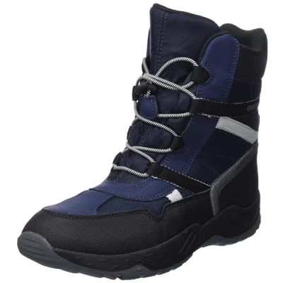 Image of Geox J Sentiero Boy B ABX Ankle Boot, Navy Lt Grey, 9 UK Child