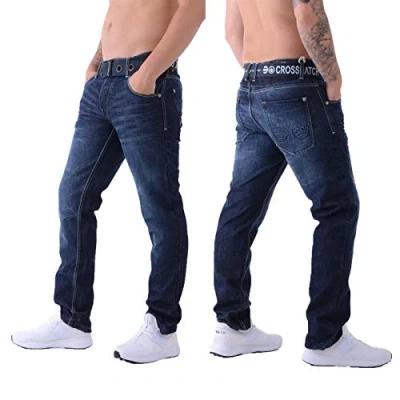 Image of Crosshatch Men&#039;s Jeans TECHNO18 Dark Blue 36 Regular