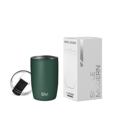 Image of Simple Modern Travel Coffee Mug Tumbler with Flip Lid Insulated Stainless Steel Iced Cup Gifts for Women and Men Voyager Collection 350ml Forest