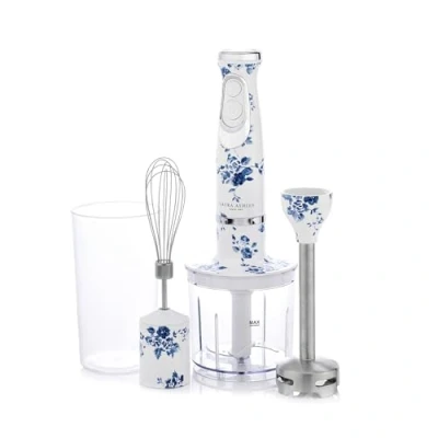 Image of Laura Ashley China Rose 500W Electric Hand Blender 4 in 1 Stick with Durable Stainless Steel Blades, Whisk, 300ml Mixing, Pouring Cup 2 Speed Modes Held Immersion Blenders for Kitchen
