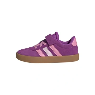 Image of adidas VL COURT 3.0 EL C girls&#039;s Children&#039;s Shoes (Trainers) in White