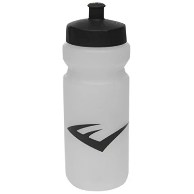 Image of Everlast Unisex Logo Water Bottle Clear/Black One Size
