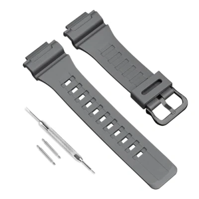 Image of Waterproof Natural Resin Replacement Watch Band for Casio SGW 300H AE 1200 W 800H AQ S800W S810W (Grey)