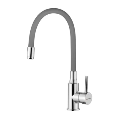 Image of GRIFEMA GRIFERÍA DE COCINA G4002 9 Kitchen Sink Mixer Tap with Flexible Spout, Grey, Chrome
