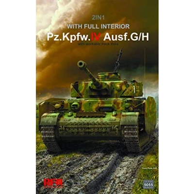 Image of Rye Field Model RM5055 1:35 Pz.Kpfw.IV Ausf. G/H Full Interior &amp; Workable Track Links Military Kit